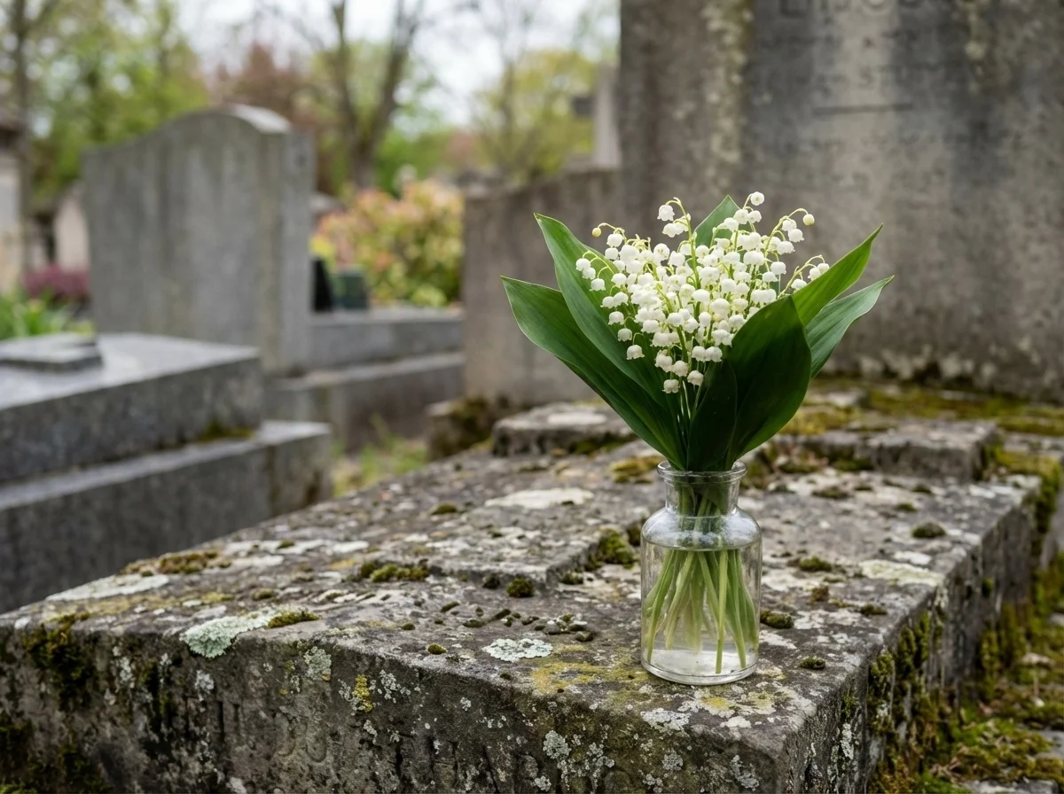 Gros plan artistique sur du muguet en vase
