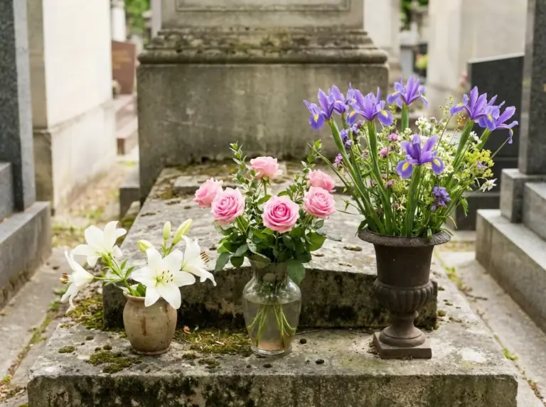 Gros plan sur des fleurs résistantes (chrysanthèmes, roses)