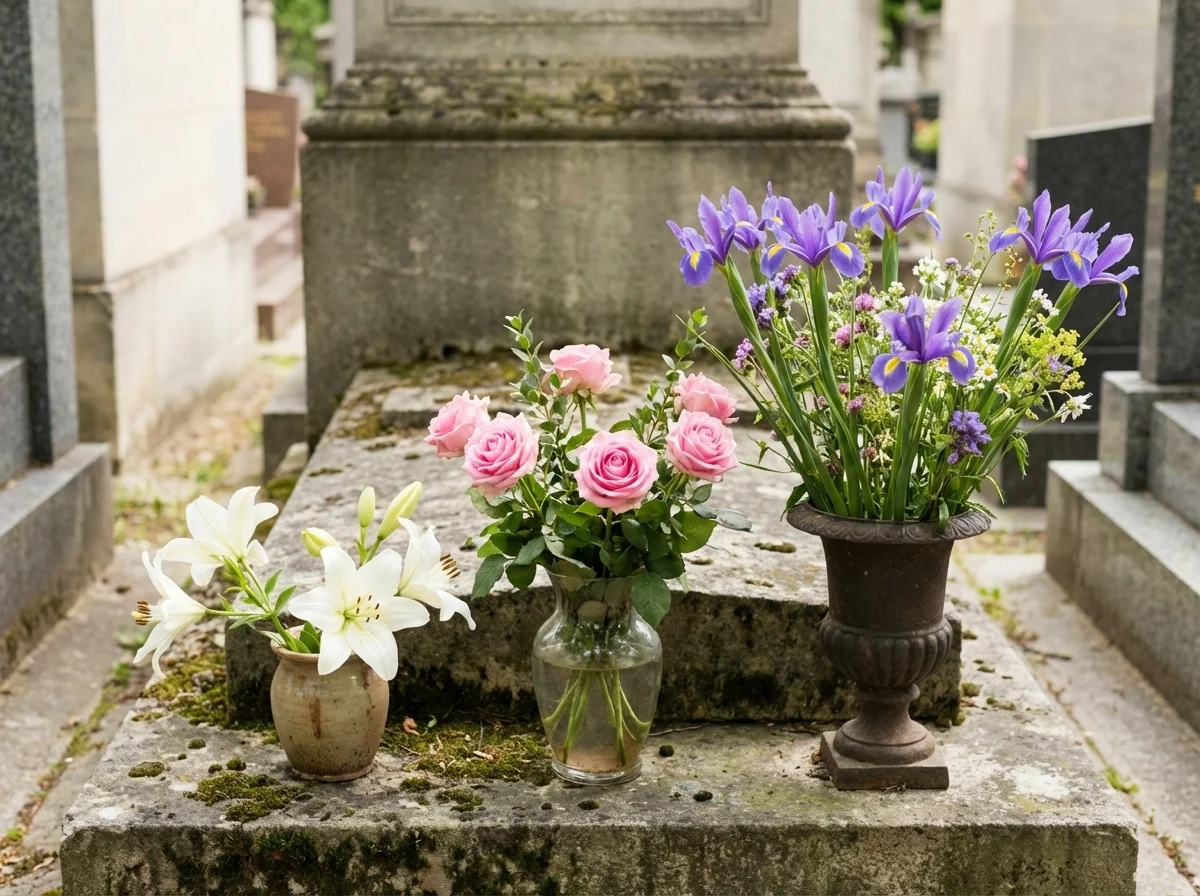 Gros plan sur des fleurs résistantes (chrysanthèmes, roses)